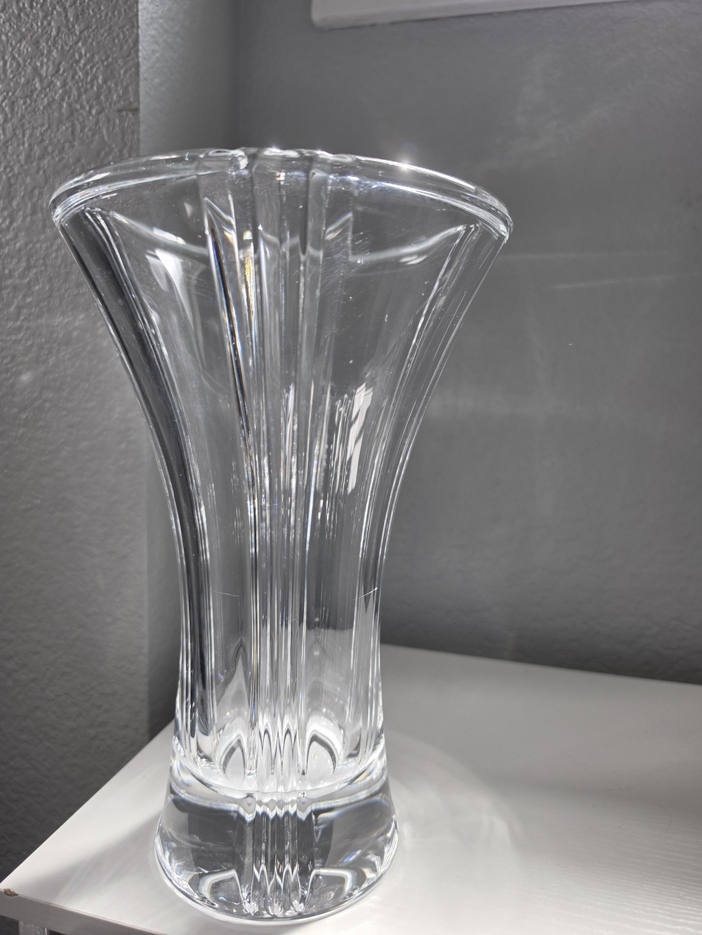 Vintage Amaris Nachtmann Clear Crystal Flared Vase